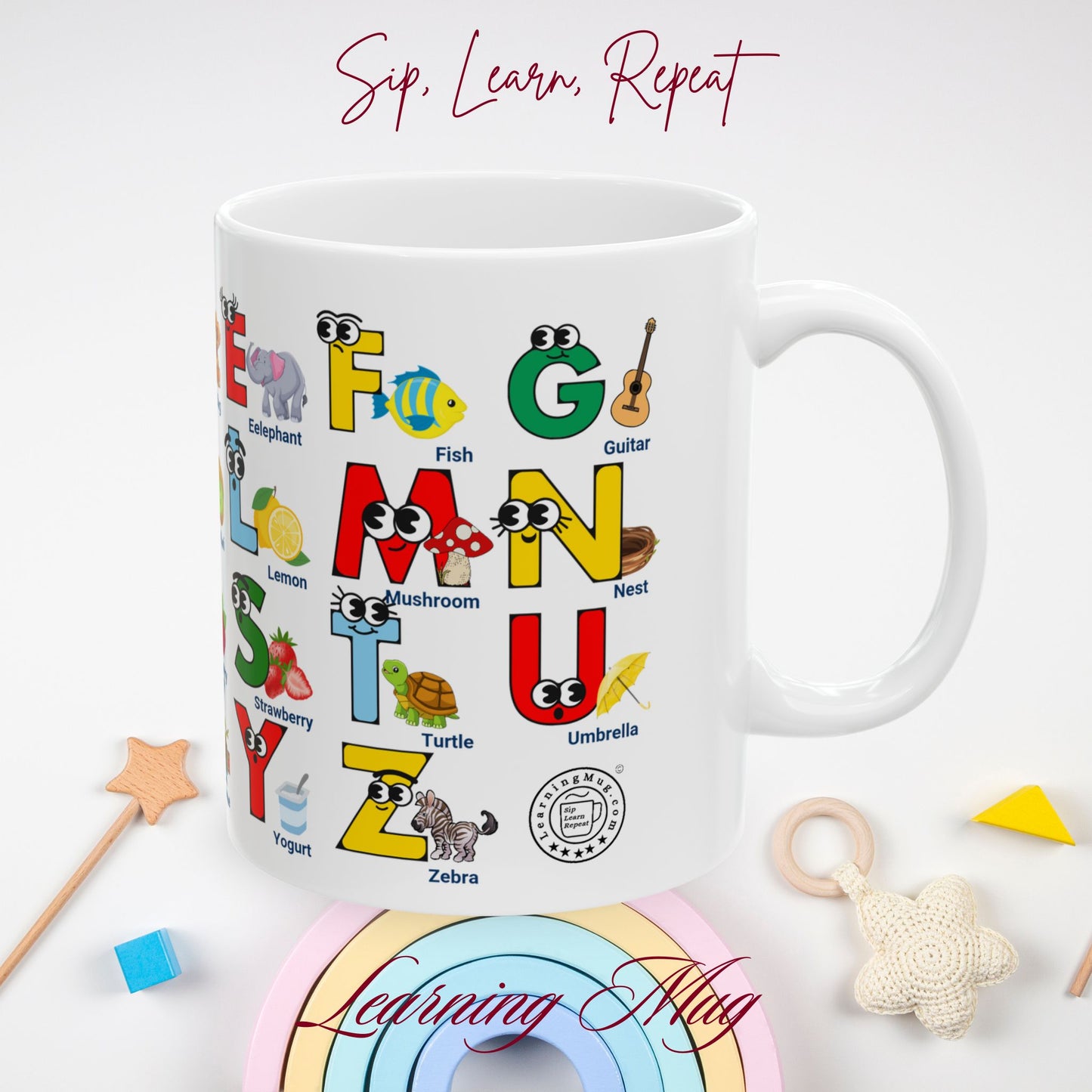 The Alphabet ABCs Ceramic Mug, 11oz