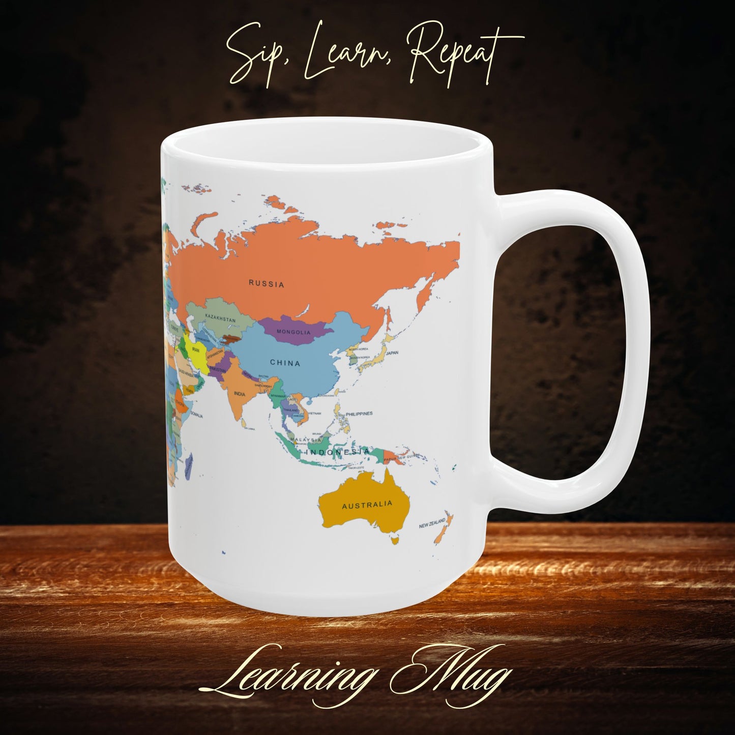 World Map Ceramic Mug