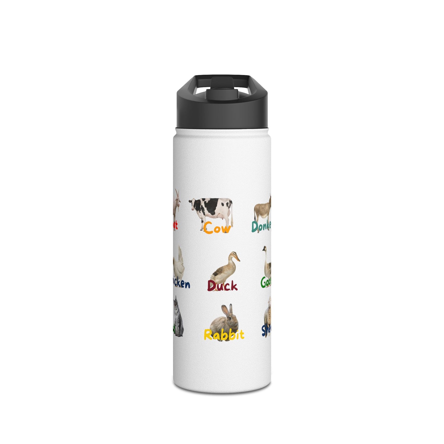 Farm Animals Learning Water Bottle for Kids, Preschool Learning