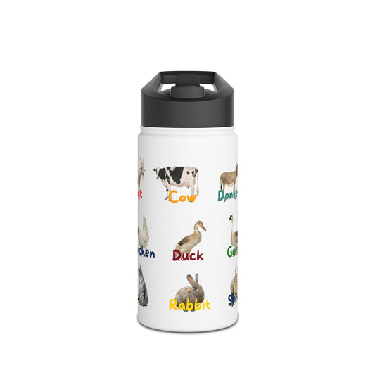 Farm Animals Learning Water Bottle for Kids, Preschool Learning
