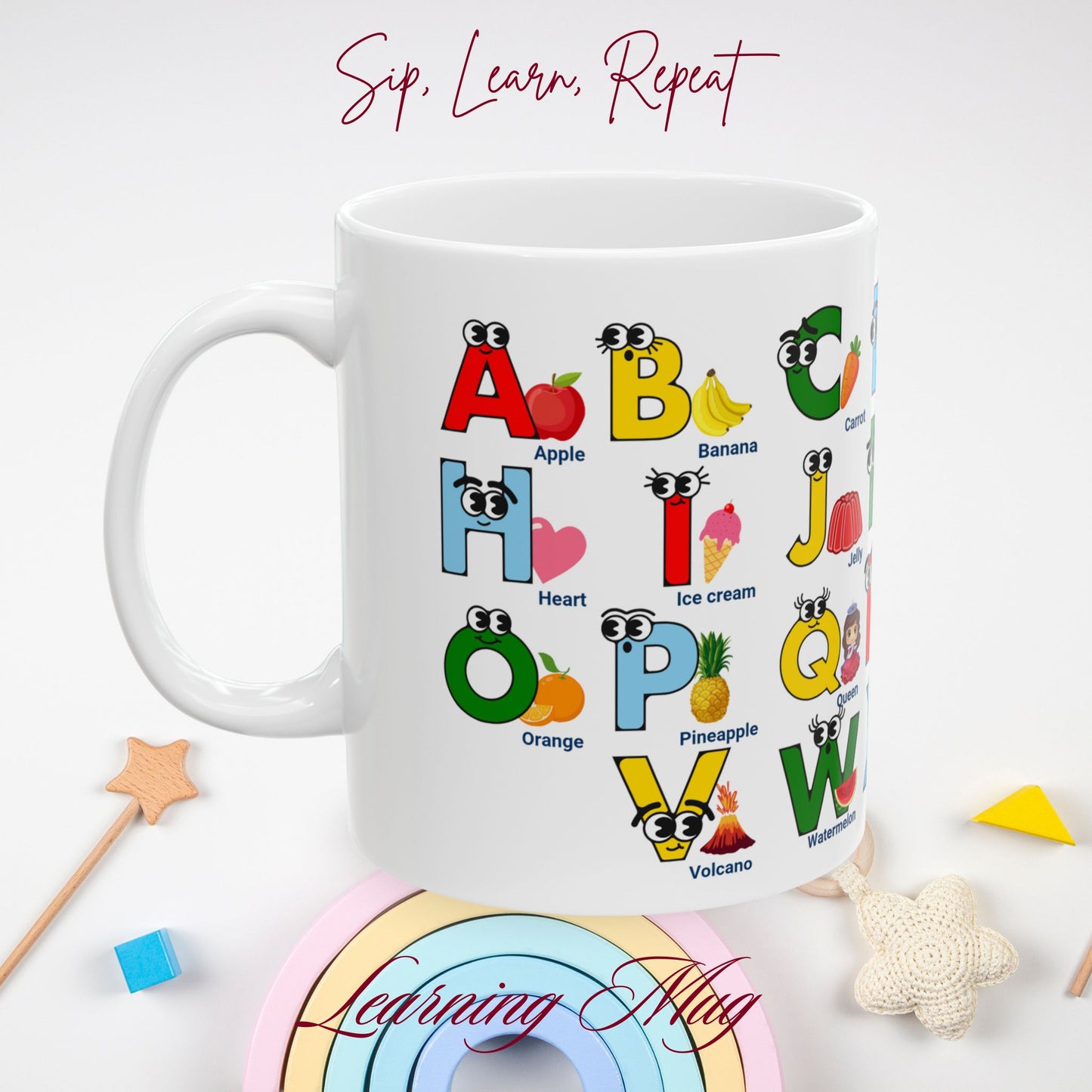 The Alphabet ABCs Ceramic Mug, 11oz