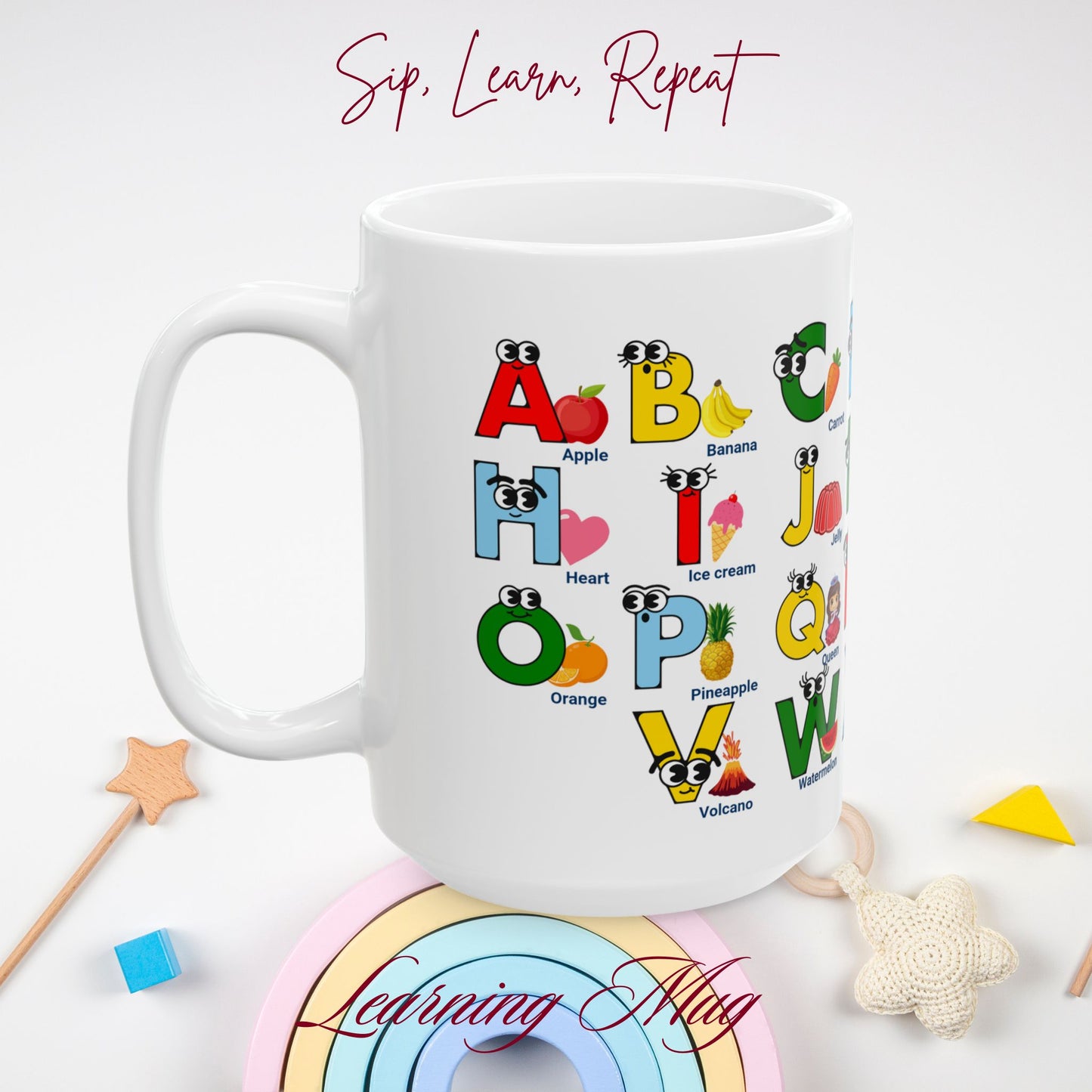 The Alphabet ABCs Ceramic Mug, 11oz