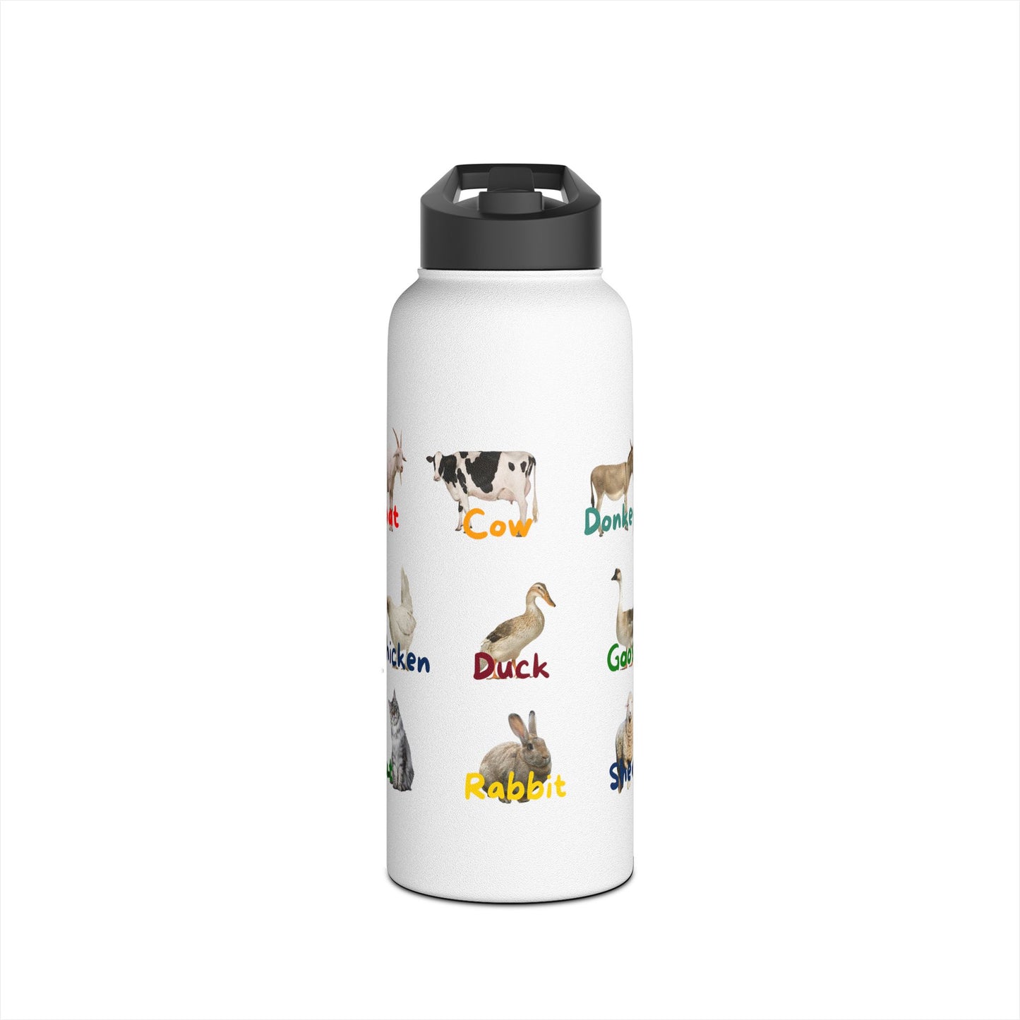 Farm Animals Learning Water Bottle for Kids, Preschool Learning