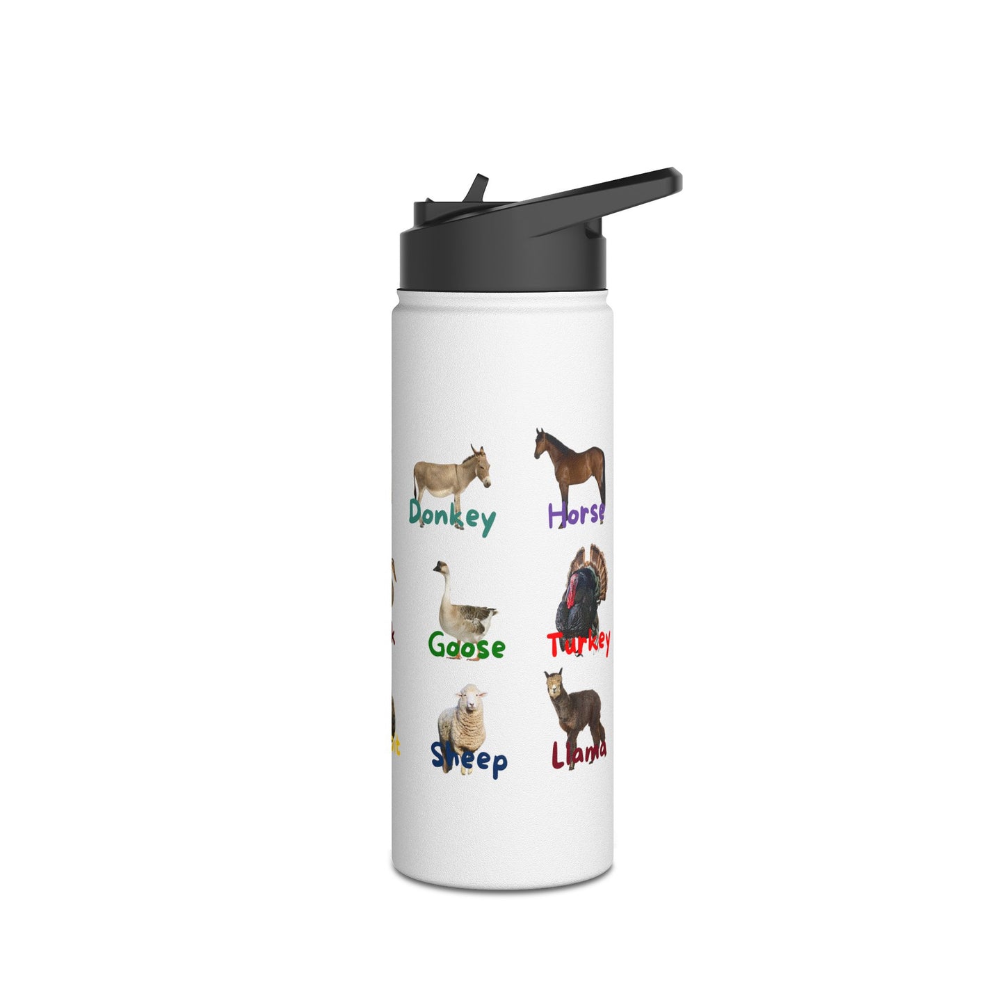 Farm Animals Learning Water Bottle for Kids, Preschool Learning