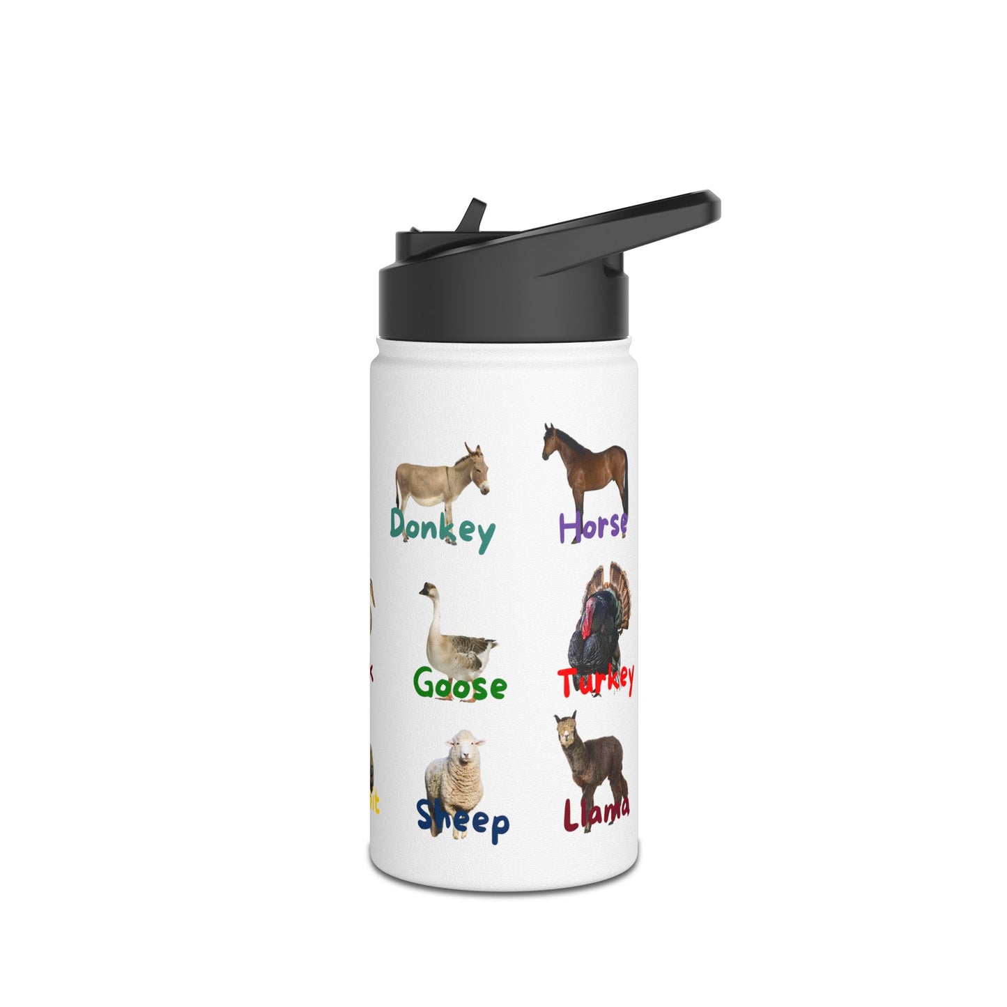 Farm Animals Learning Water Bottle for Kids, Preschool Learning