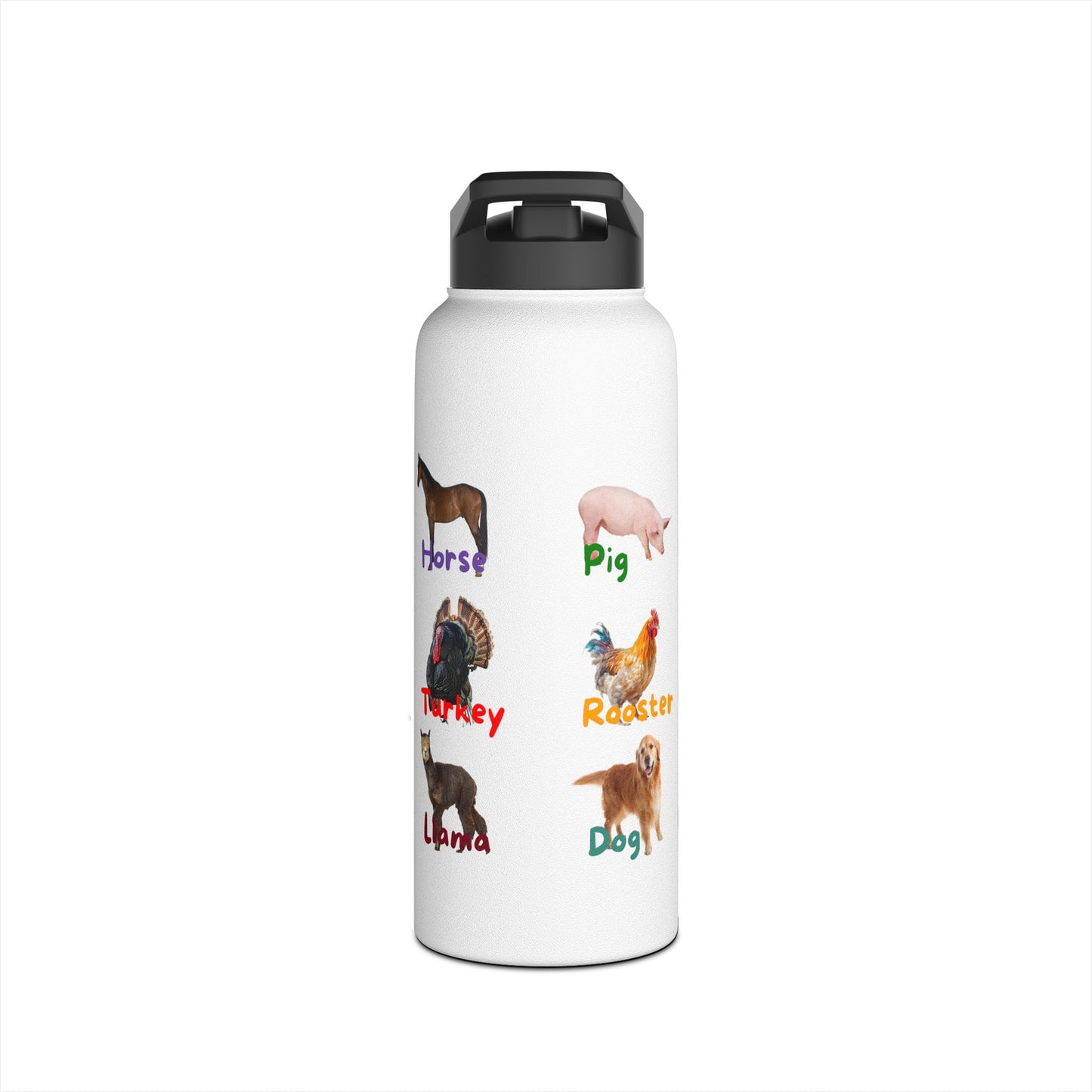 Farm Animals Learning Water Bottle for Kids, Preschool Learning
