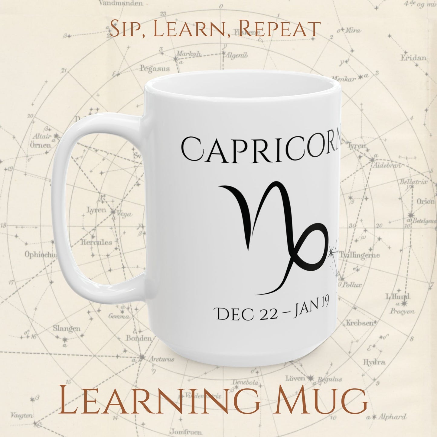 Capricorn Zodiac Mug – Astrology Constellation & Personality Traits