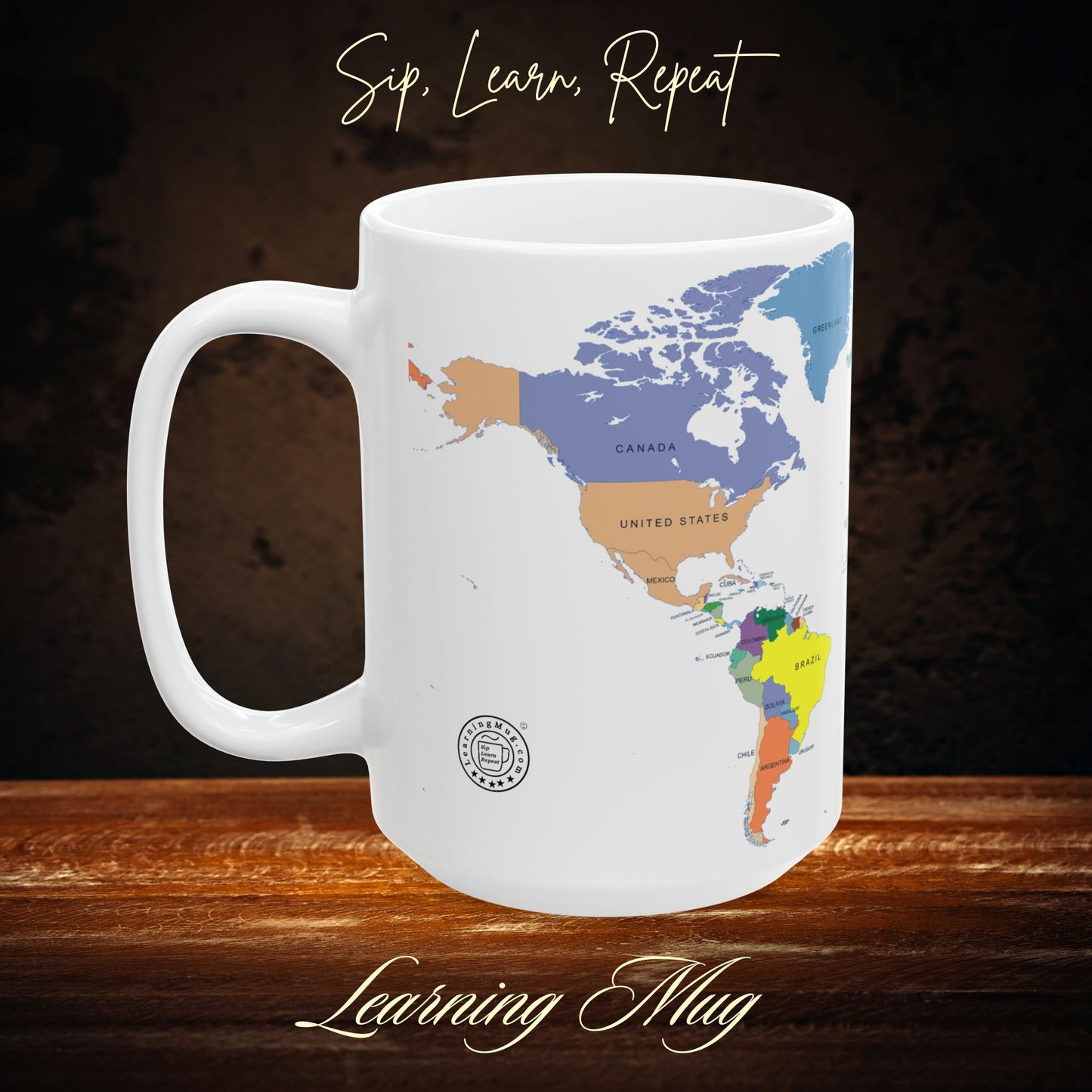 World Map Ceramic Mug