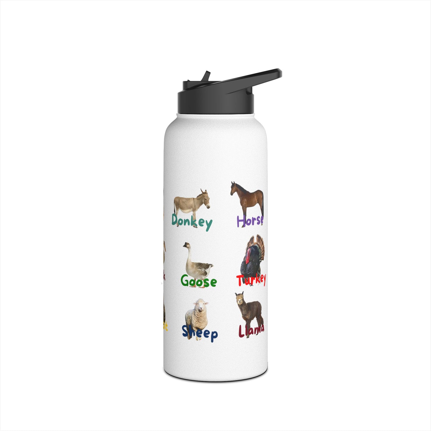 Farm Animals Learning Water Bottle for Kids, Preschool Learning