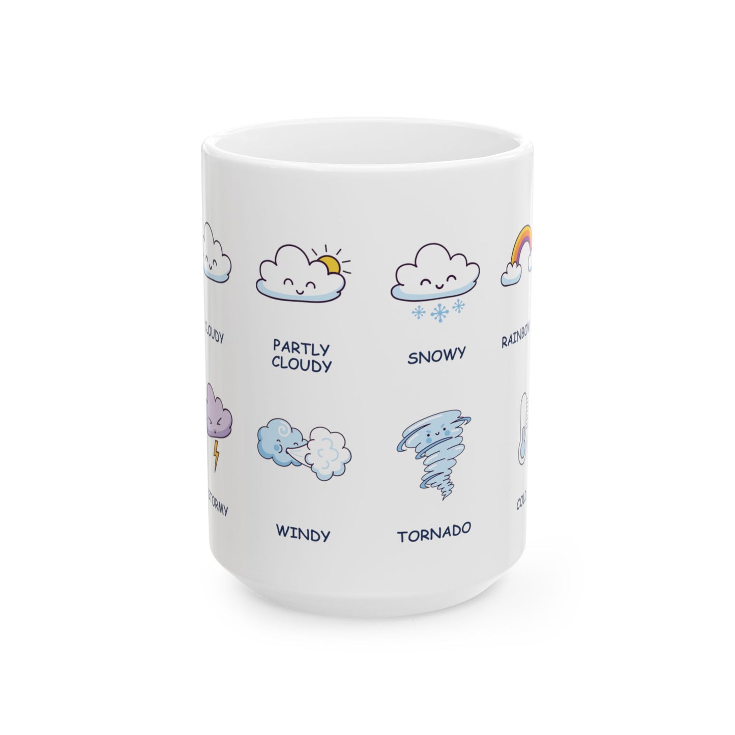 Weather Learning Mug for Kids, (11oz, 15oz), Preschool, kindergarten learning, gift for kids
