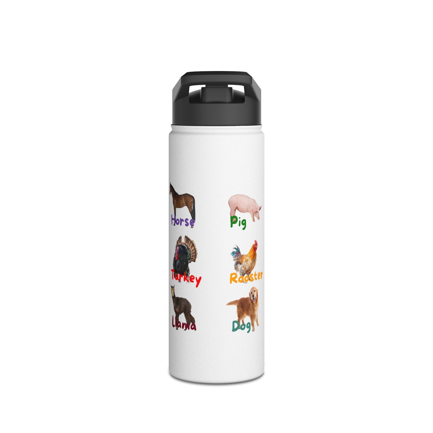 Farm Animals Learning Water Bottle for Kids, Preschool Learning