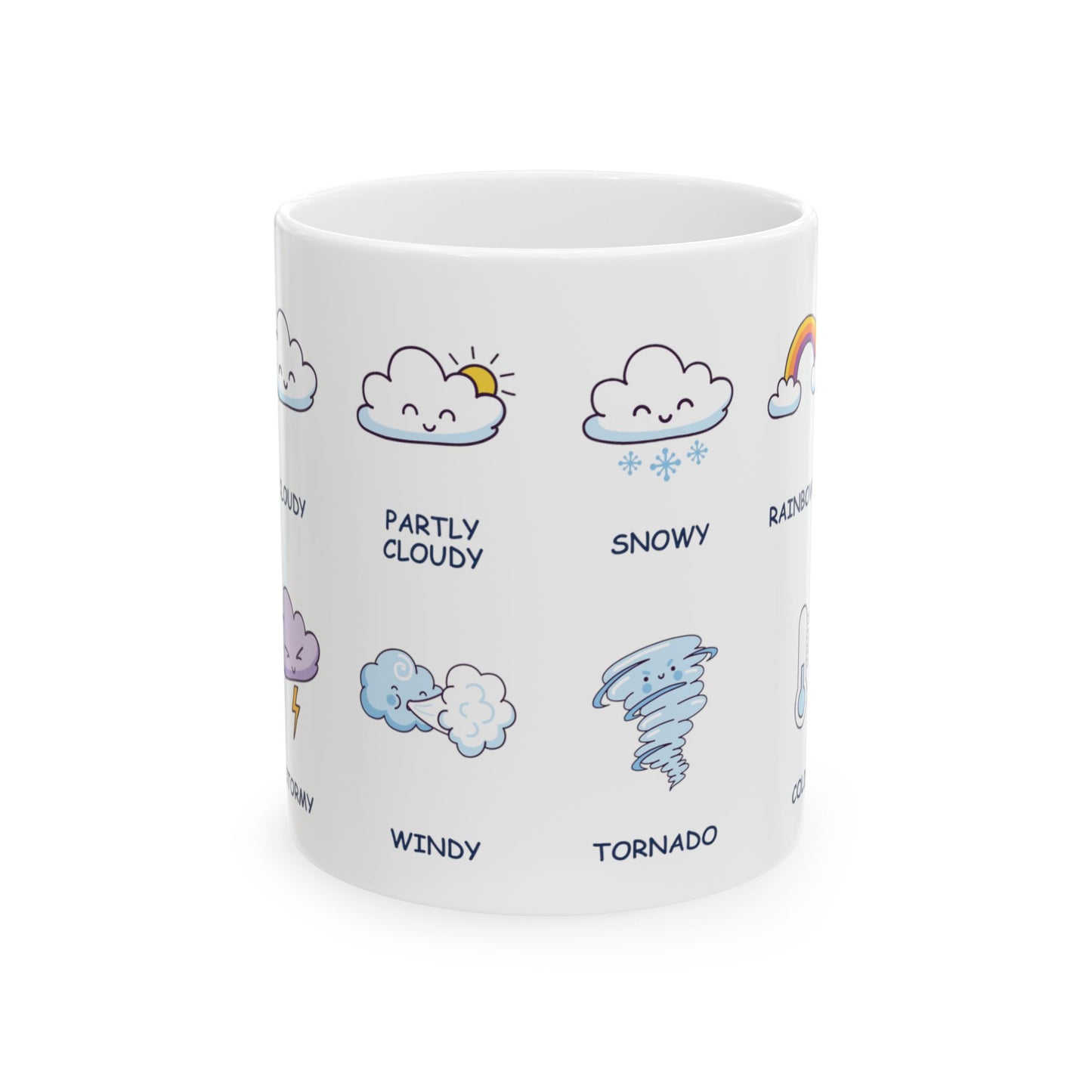 Weather Learning Mug for Kids, (11oz, 15oz), Preschool, kindergarten learning, gift for kids