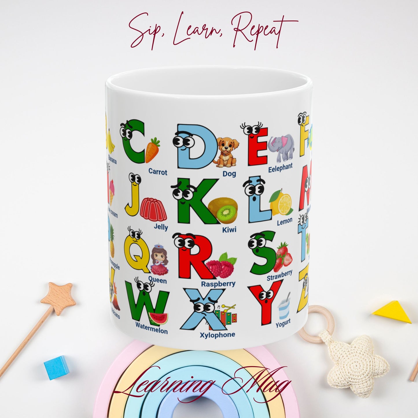 The Alphabet ABCs Ceramic Mug, 11oz