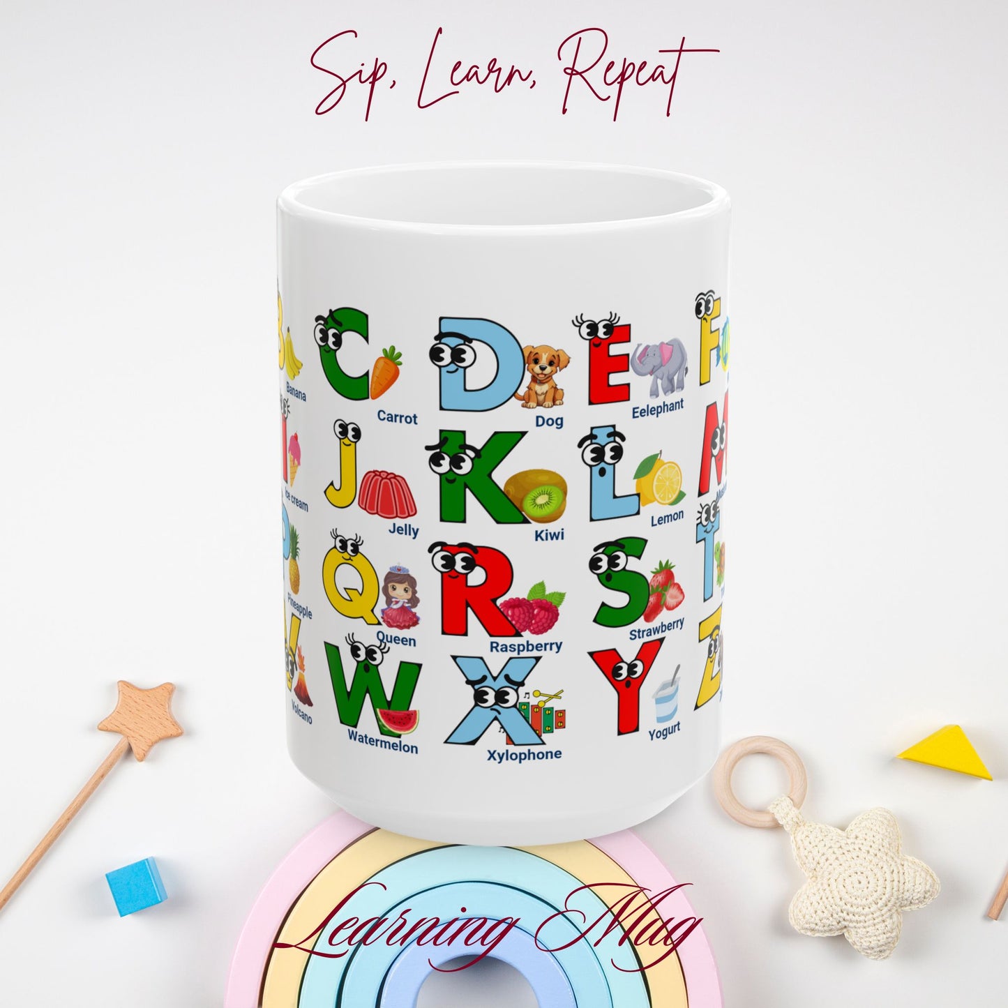 The Alphabet ABCs Ceramic Mug, 11oz