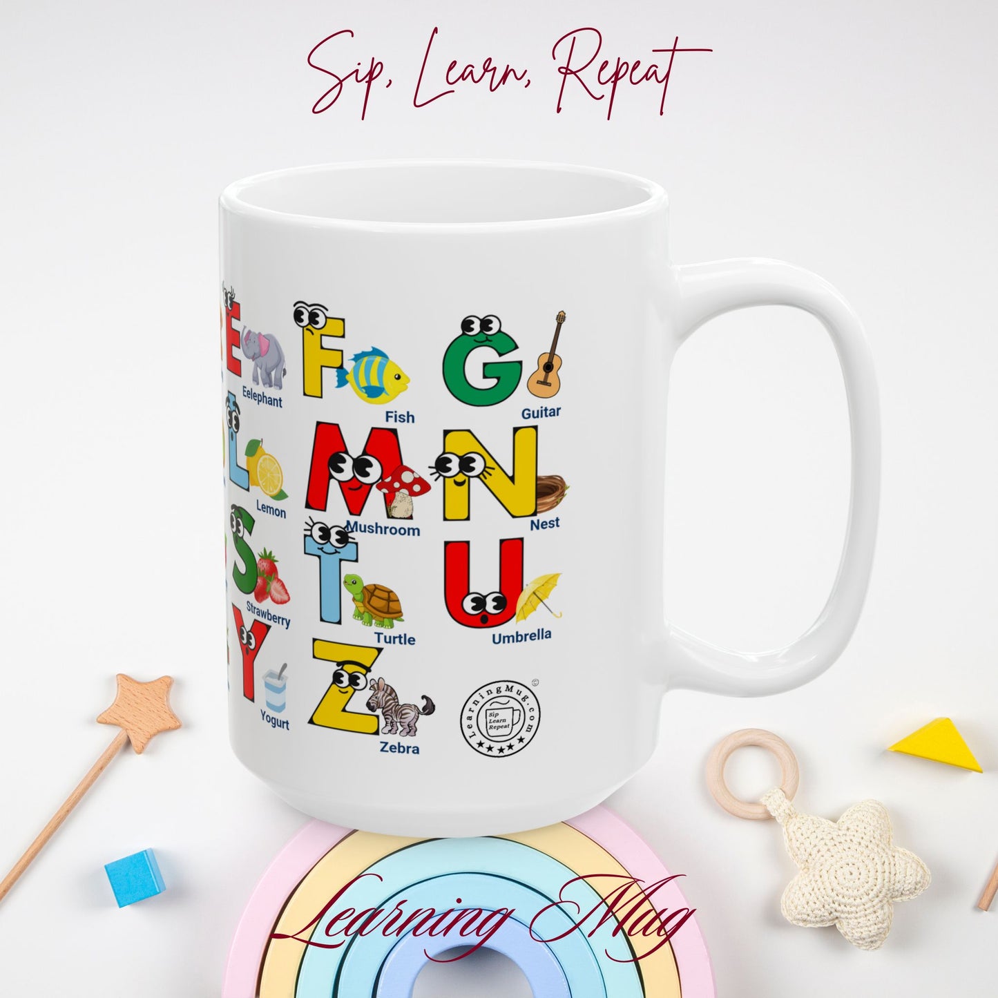 The Alphabet ABCs Ceramic Mug, 11oz