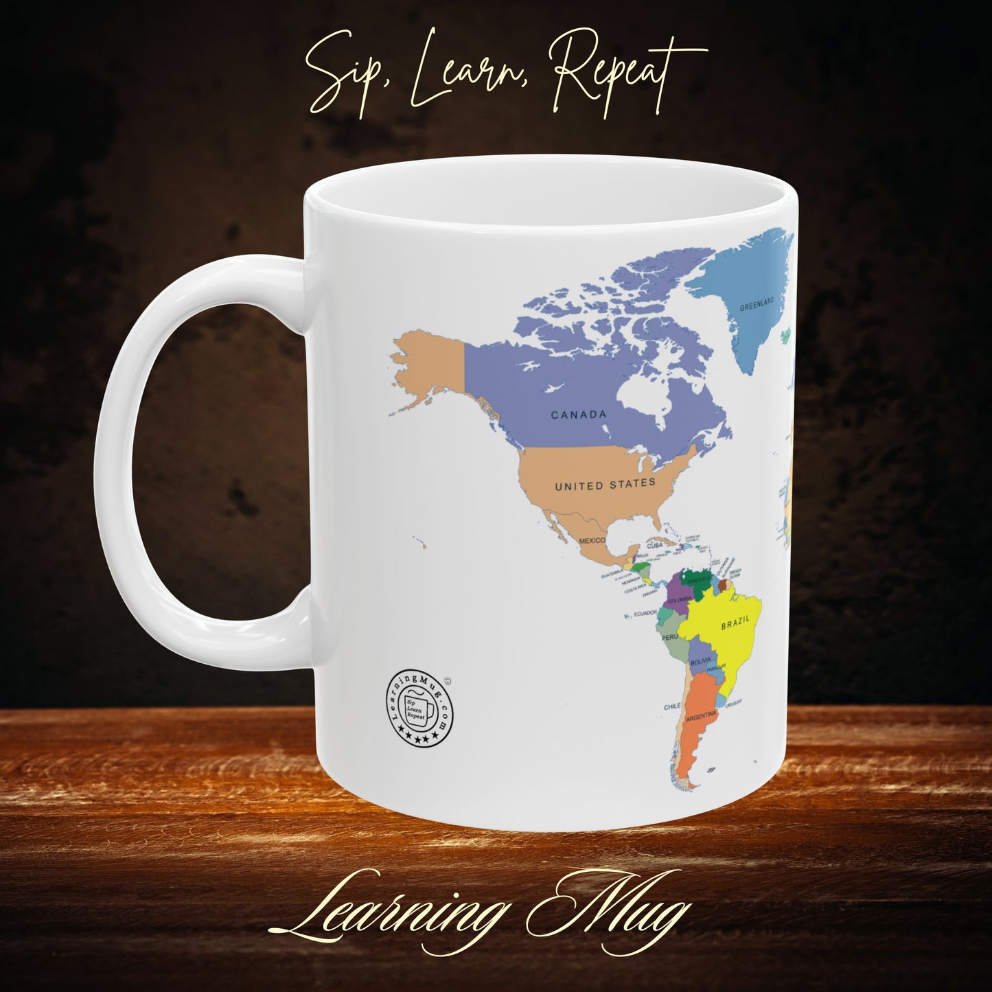 World Map Ceramic Mug