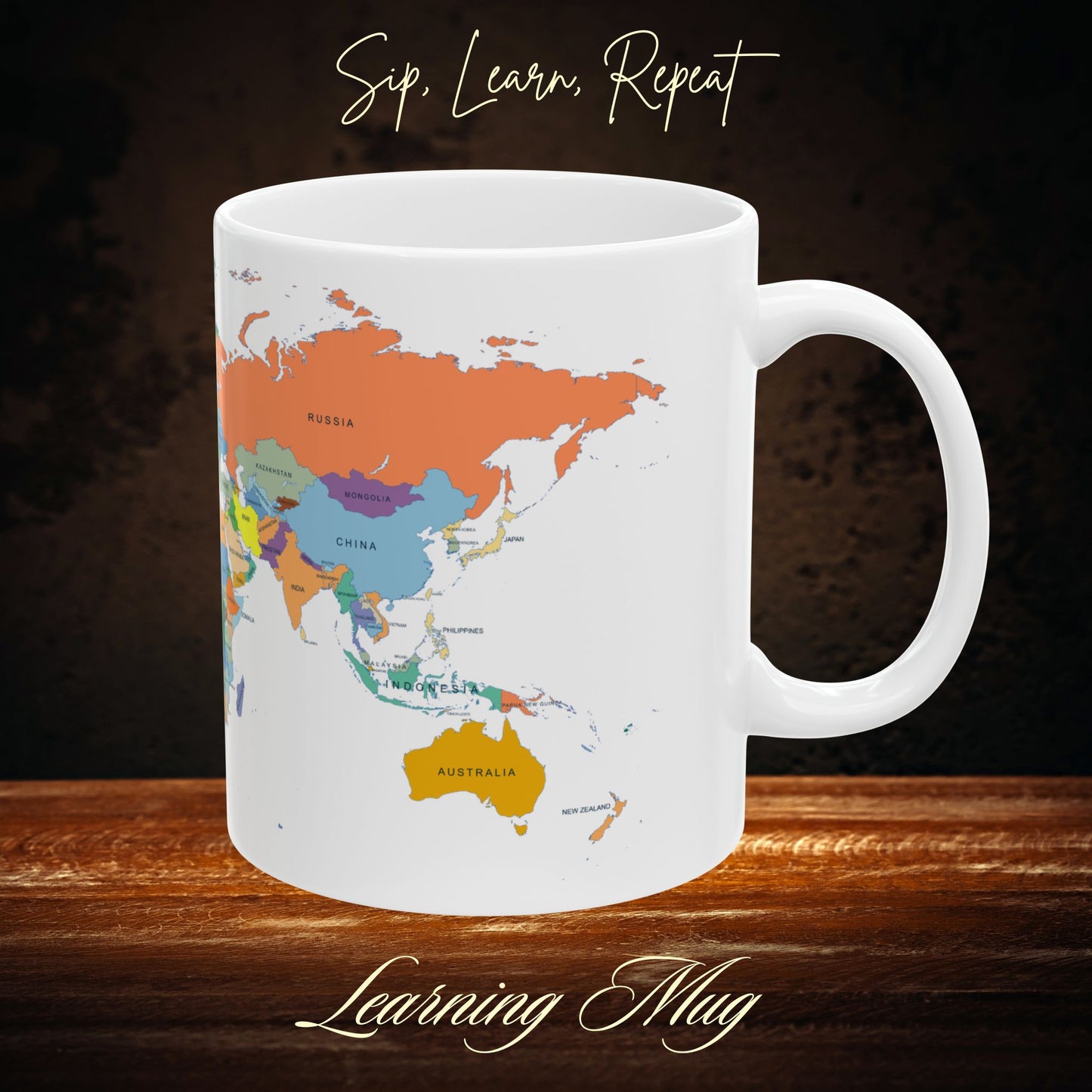 World Map Ceramic Mug