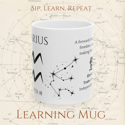 Aquarius Zodiac Mug – Astrology Constellation & Personality Traits