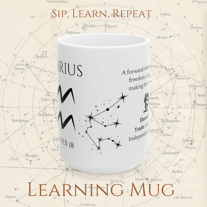 Aquarius Zodiac Mug – Astrology Constellation & Personality Traits