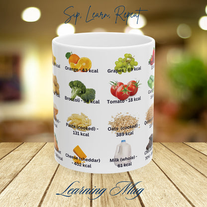 Diet Food Chart Mug – Calorie Guide for Healthy Eating & Diet Food Plan