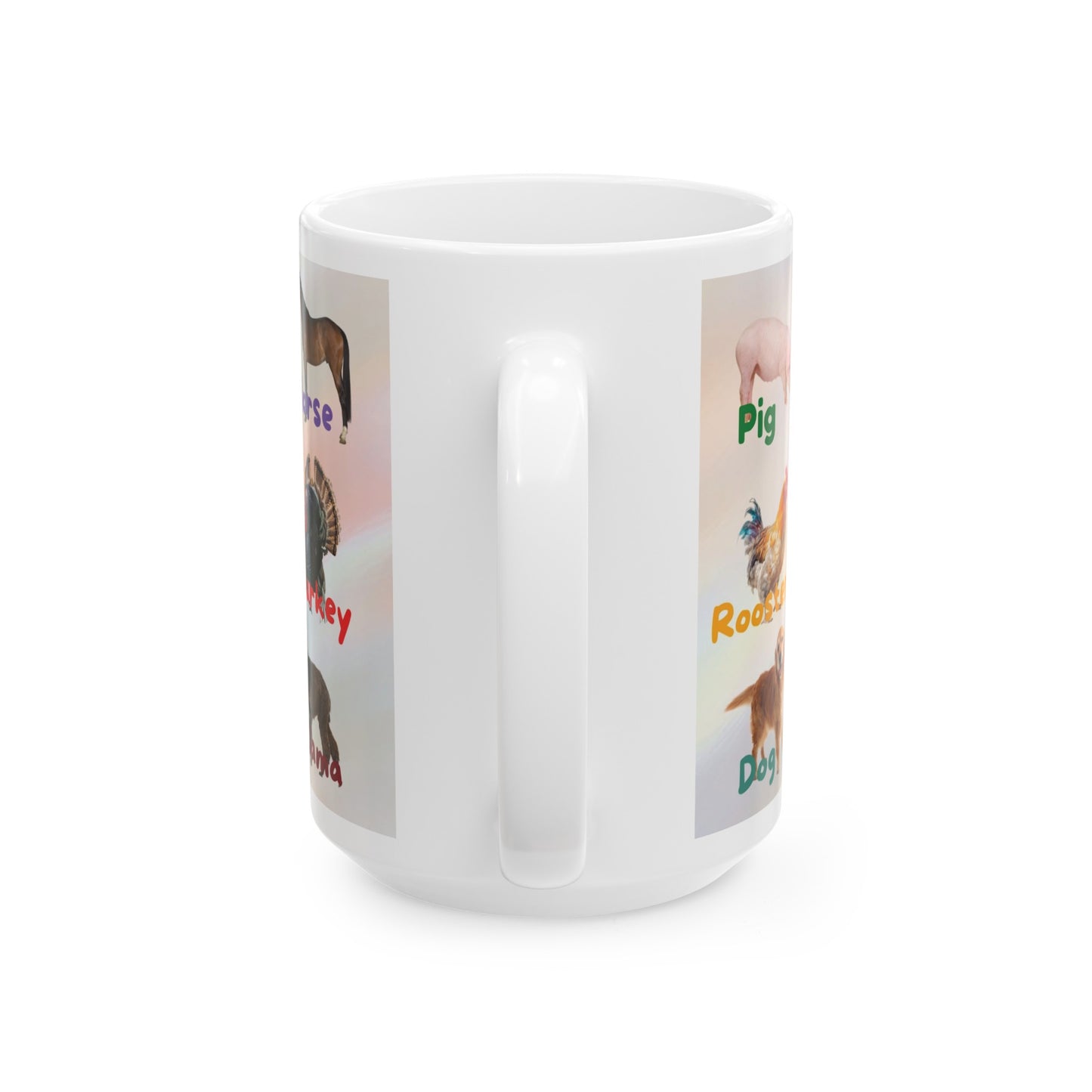 Farm Animals Learning Mug. Early learning for your preschool or kindergarten kids.