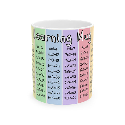 Multiplication Table Learning Mug. 11oz