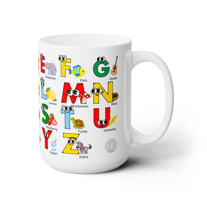 English Alphabet Learning Ceramic Mug 15oz